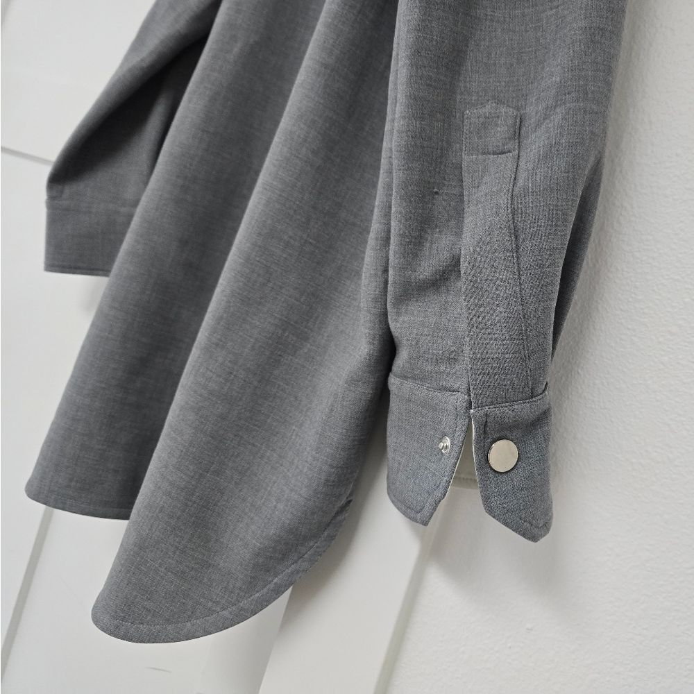 Uterque Snap Button Down Front Shirt Jacket Shack… - image 6